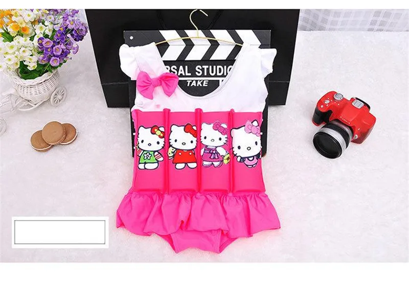 2017 Brand New Quick-drying Kids Buoyant Swimsuit Baby Boy& Baby Girls Siamese Floating Body Swimsuit Removable Float Swimwear18
