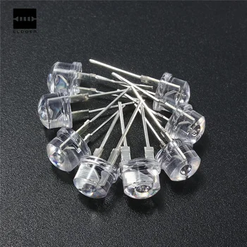 

20pcs/lot 8mm Straw Hat Blue Green Yellow Red LED Light Bulb Emitting Diode Lamp Diodes kits Set