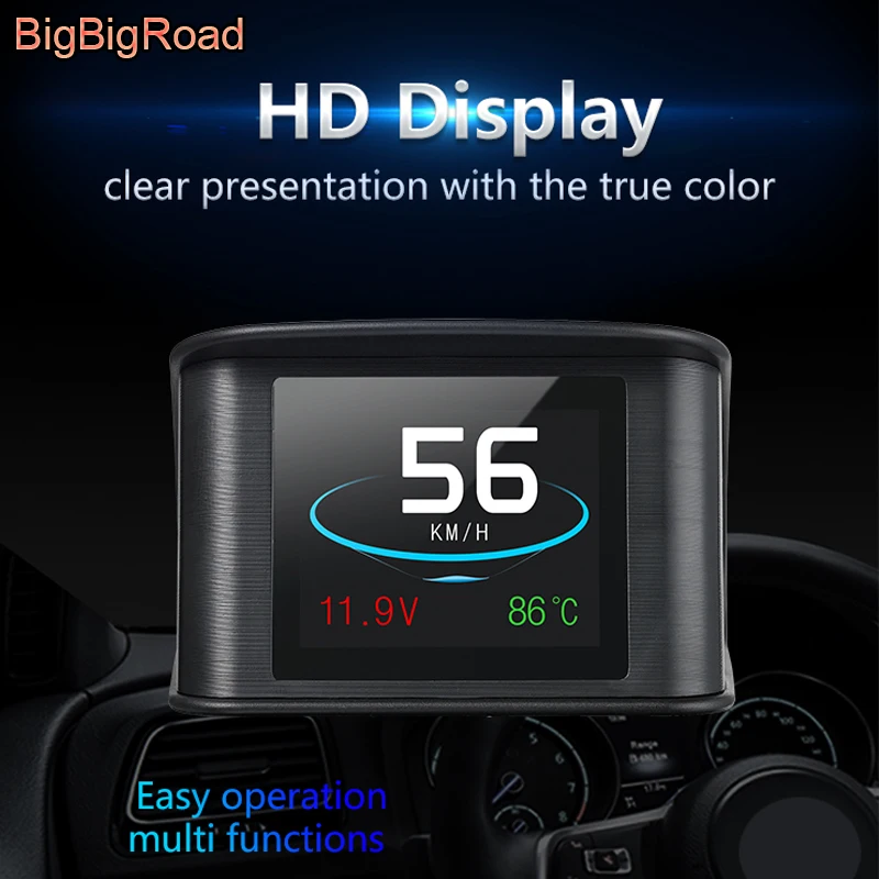 BigBigRoad для Mercedes Benz CLA S Class C117 W117 W210 W211 W222 C207 A170 автомобилей Hud OBDII лобовое стекло проектор Head Up дисплей