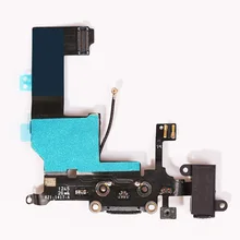 50 шт./лот наушники аудио разъем док USB разъем зарядное устройство гибкий кабель лента для iPhone 5 5G черный/белый