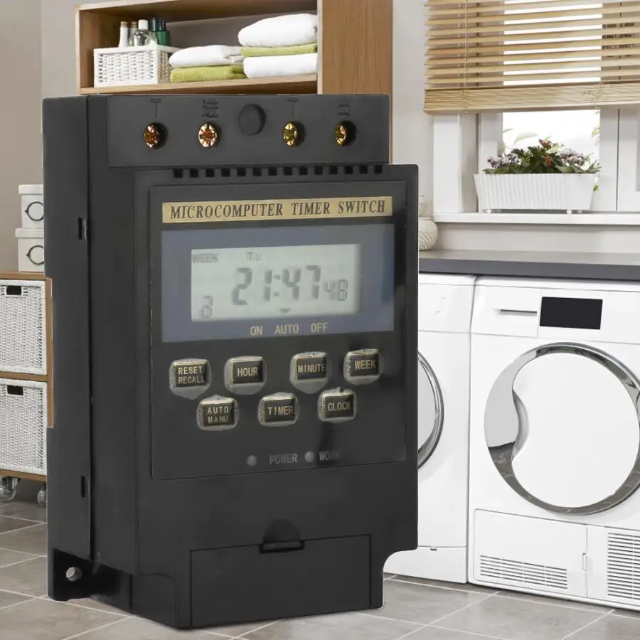 

10A Intelligent Microcomputer Programmable Electronic Timer Time Switch KG316T BIG LCD Digital AC 220V Timer Relay Controller