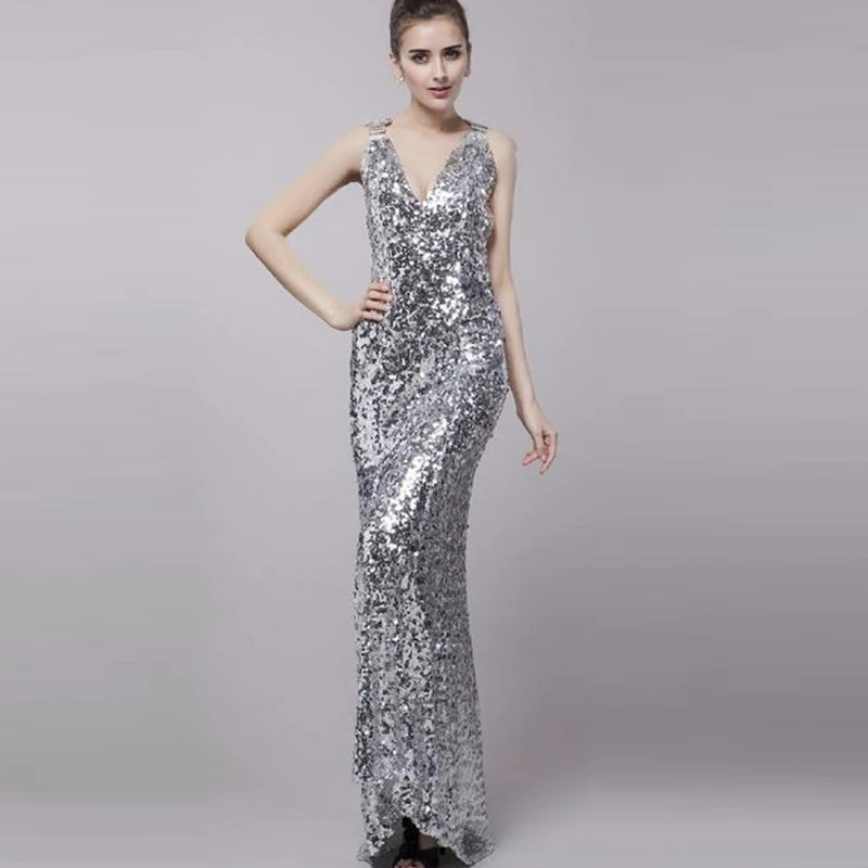 Black and Silver Prom Bridesmaid Dresses