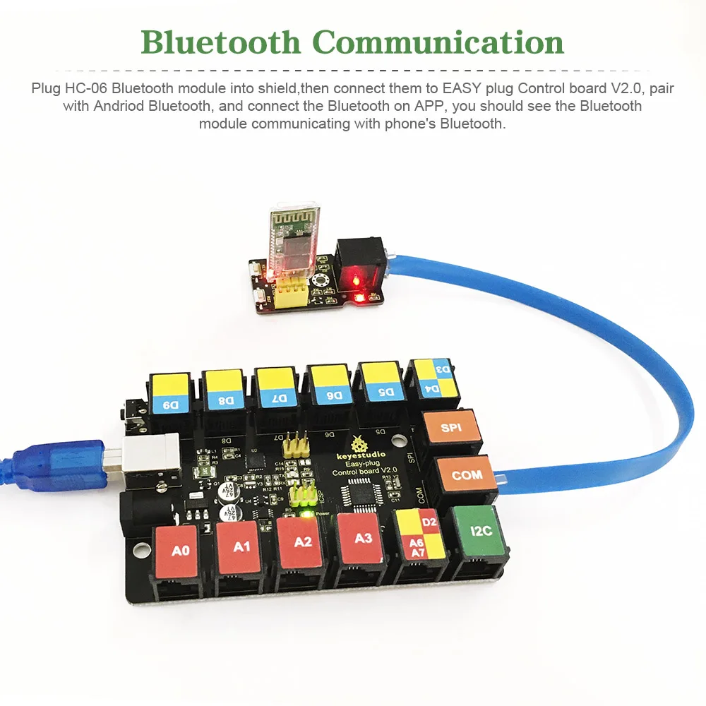 Keyestudio RJ11 легко подключается WIFI и Bluetooth щит для Arduino/совместим с ESP8266 WIFI|Аксессуары