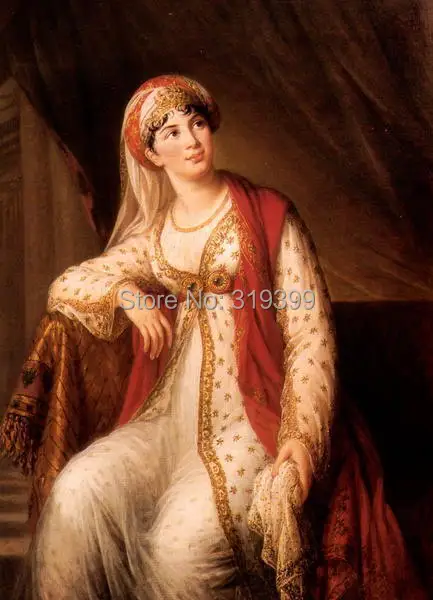 

giuseppina-grassini-in-the-role-of-zaire-1804 by Louise Elisabeth Vigee Le Brun,handmade oil painting reproduction on linen canv