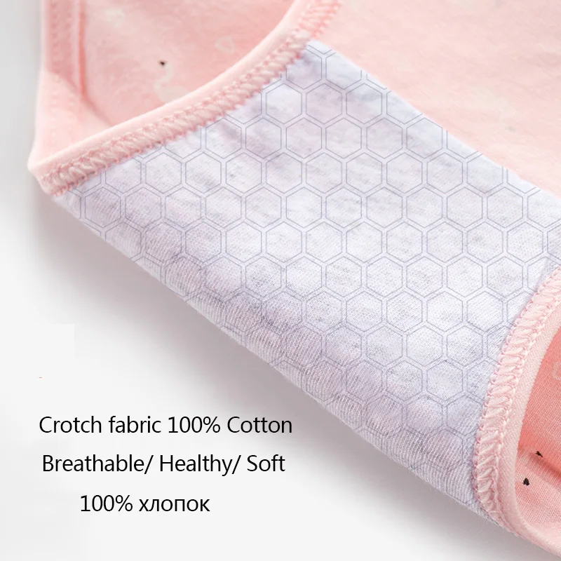 LANGSHA 5Pcs/lot Cotton Panties Women Underwear Breathable Seamless Cute Print Briefs Soft Comfort Female Fashion Lingerie L XXL