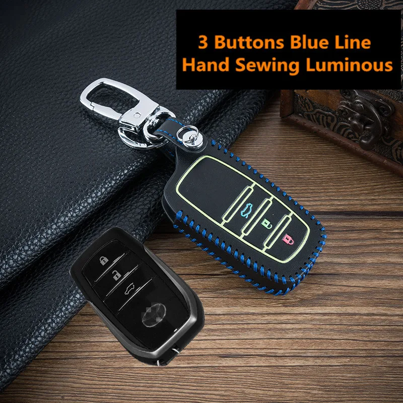 Luminous-Leather-Car-Smart-Key-Cover-Case-For-Toyota-Camry-Coralla-Crown-RAV4-Highlander-2015-2 (4)