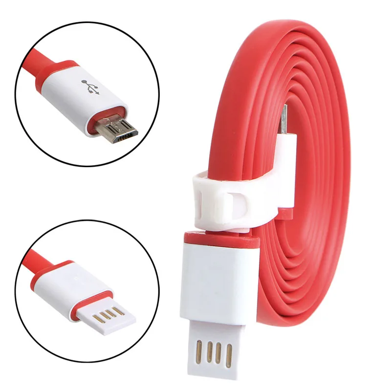 

Universal Micro USB 2.0 Data Sync Charger Charging Cable Flat Wire For OnePlus 1