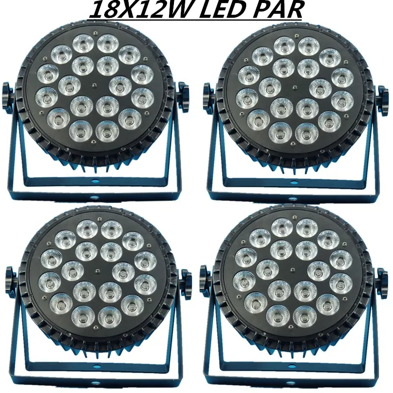 4 шт/RGBW 4in1 18X12W светодиодный PAR Светильник dmx512 Диско светильник s par сценический