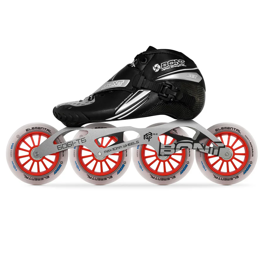 2019 Original Bont Jet 2PT Speed Inline Skates Heatmoldable CarbonFiber