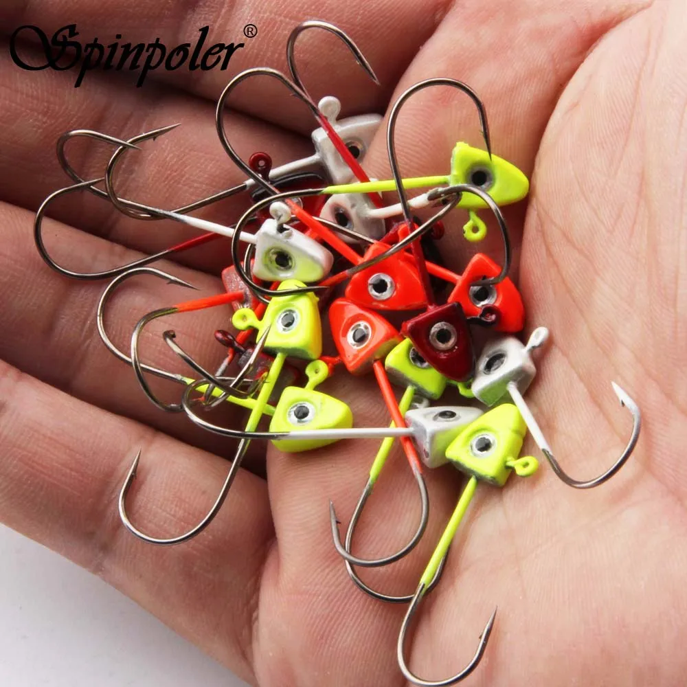 New Fishing Jig Hooks, 1.8g Headed Jigs Hooks Soft Worm Lure Baits Lead