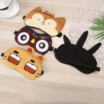 

Cartoon Sleeping Eye Mask Travel Relax Sleeping Aid Shading Eyepatch Eye Cover Cotton Cloth Eyeshade