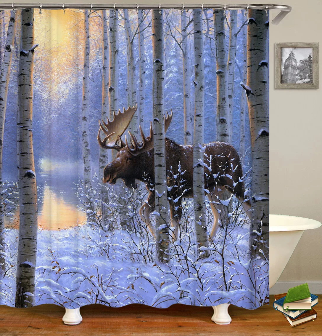 

OLOEY Shower Curtains Animal Elephant Zebra Funny Curtains for Bathroom Waterproof Fabric Bath Curtains Customized