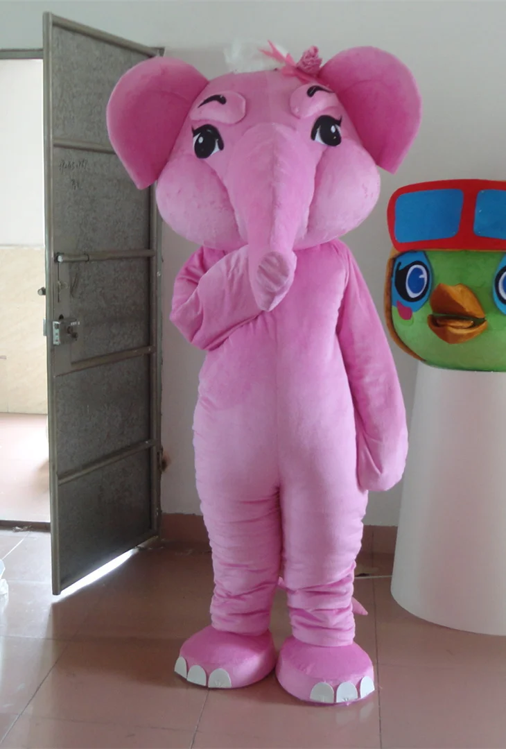 Маленький носик розовый слон Маскоты костюм персонажа костюмы на Хэллоуин маскарадный костюм праздник специальной одежды
