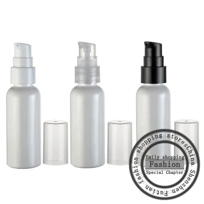 

50pcs 50ml white empty cosmetic container with cream pump,50g skin care cream treatment bottles travel size makeup setting spray