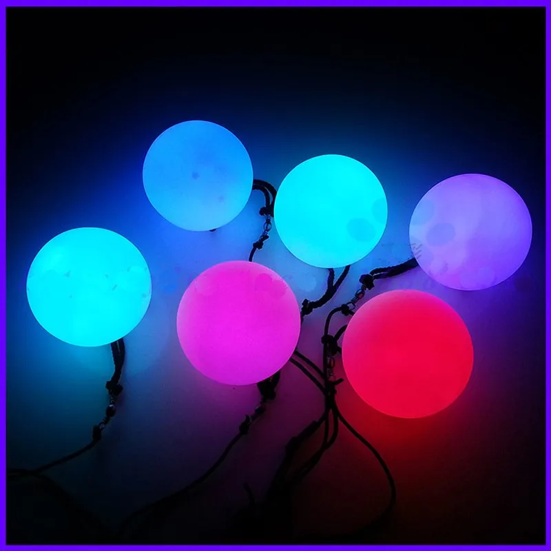 7 Colors POI LED Thrown Balls Light Up For Professional Belly Dance Hand Prop DT 