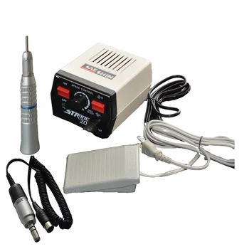 

South Korea 35000RPM Strong204+108E Polisher Micromotor with Straight Handpiece for Polishing Dentures in Dental Labs