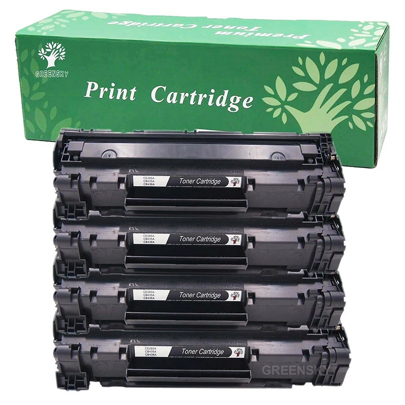 GREENSKY 4PK/Lot CB436A 36A Black Laser Toner Cartridge For HP LaserJet P1505 P1505n P1506 M1120 M1120n M1522n M1522nf Printer | Компьютеры