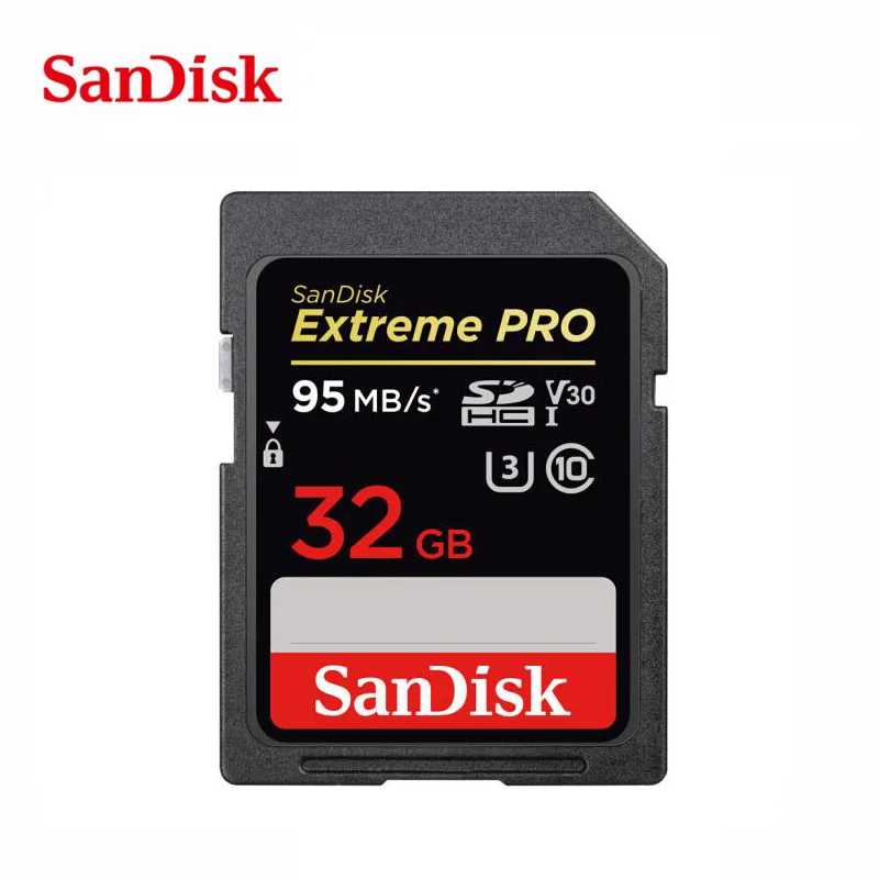 Карта памяти SanDisk Extreme PRO SDHC SDXC UHS-I карта памяти 32 Гб 64 Гб 128 ГБ 256 Гб класс 10 Max95M/s U3 V30 carte sd-камера sd-карта - Емкость: 32 Гб