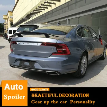 

For 2010-2016 Volvo S60 Spoiler Sport ABS Material Car Rear Wing Primer Black/white Trunk Rear Spoiler 2011 2012 2013 2014 2015