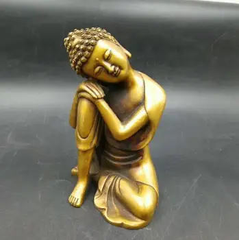 

Tibet Tibetan Buddhist copper brass gilt hand made Amitabha Buddha statue