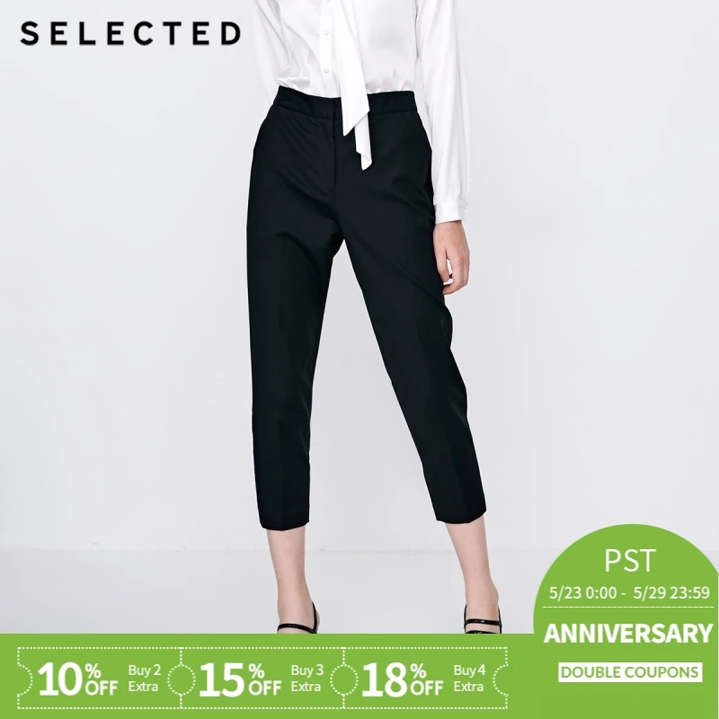 

SELECTED Women's Cotton-blend Tapered Crop Pants S|418414512