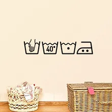 Модные стиральная машина стены Стикеры для прачечной Съемный искусство росписи Home Decor Стикеры на стене плакат