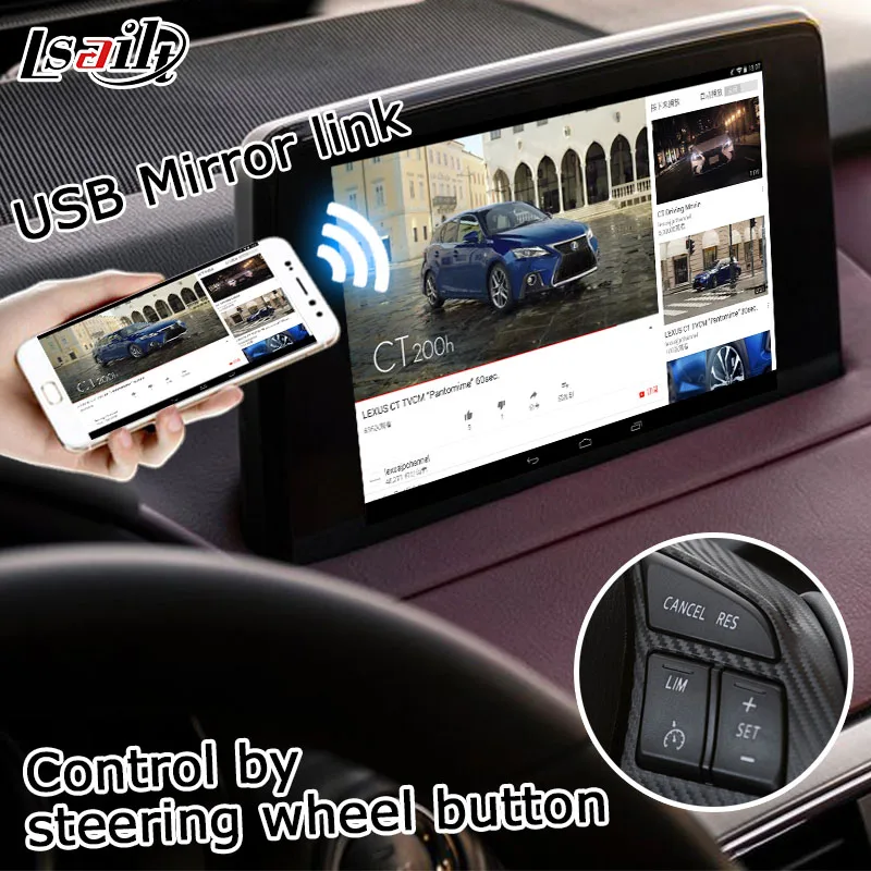 Android/carplay интерфейсная коробка для новой Mazda CX-9 с gps навигацией youtube видео интерфейсная коробка waze yandex по Lsailt