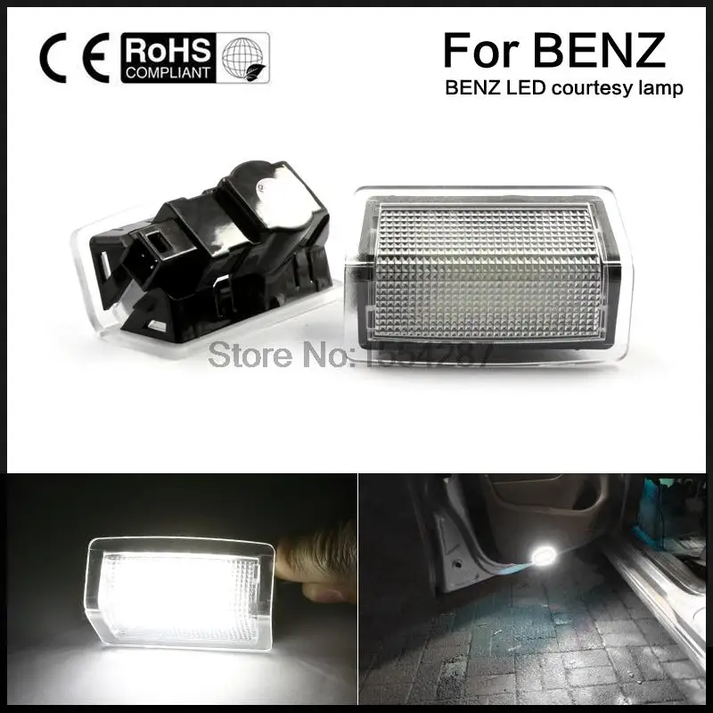 2x LED дверь вежливое Освещение Проектор подходит для Mercedes-Benz W176 W246 W204 W212 W166 белый