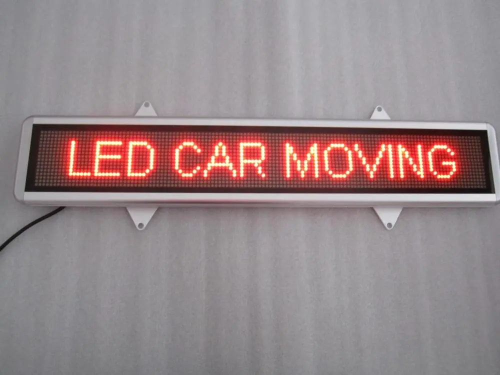 LED Taxi Scrolling Message Display 4mm 16*128pixels 4.3''*21.7'' RED