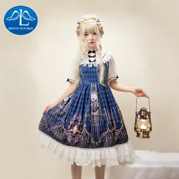 

Gothic Lolita Dress Short Sleeve Dresses Girls JSK Princess Victorian Dress Sweet Lolita Dress Fairy Kei Lolita