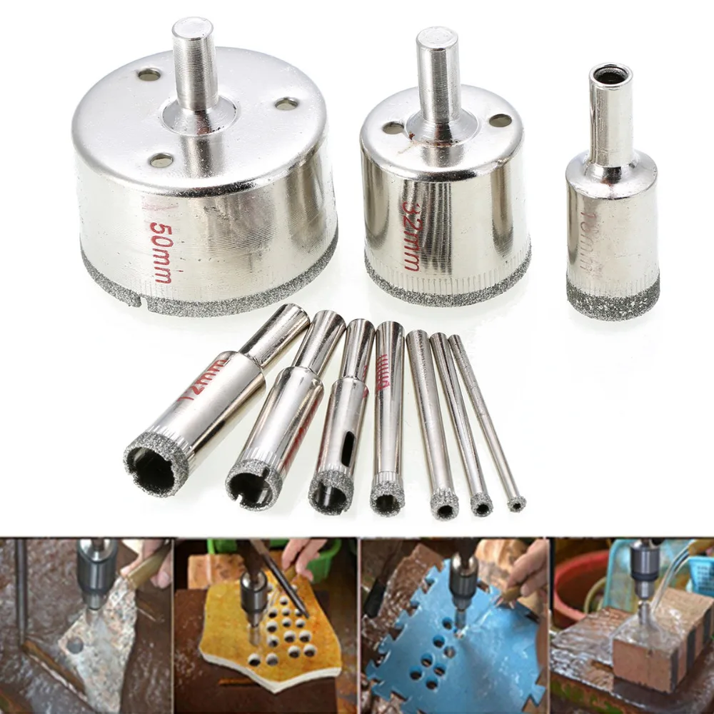 Алмазная пила для сверления мраморных отверстий 3 50 мм 10 шт.|drill bit set|marble drillmarble drill |