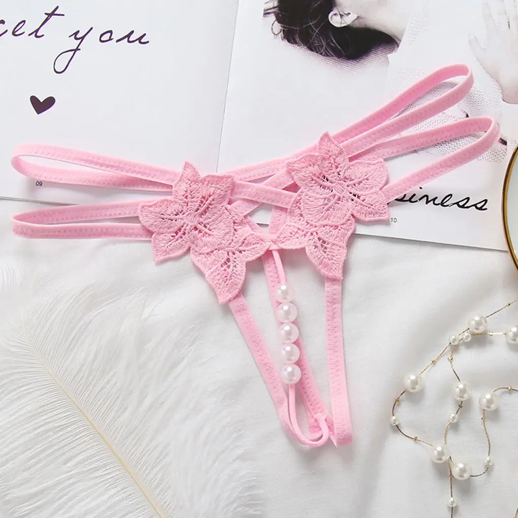 

Double String Massage Pearl Underpants Lingerie Crotchless Girl Panties Sleepwear