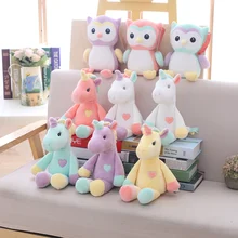 2019 New Cute unicorn plush toy rainbow plush owl stuffed animal soft doll baby kids sleep appease doll birthday gift for girl 2019 New Cute unicorn plush toy rainbow plush owl stuffed animal soft doll baby kids sleep appease doll birthday gift for girl