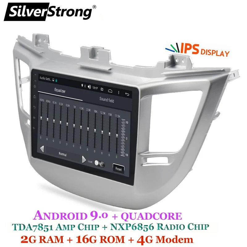 SilverStrong автомобильный DVD ips радио Android9.0 4G модем для hyundai Tucson IX35 2016 2017 мультимедиа