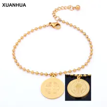 XUANHUA бусы браслет из нержавеющей стали круглая карта браслет для женщин браслет «Лучший Друг» модные ювелирные изделия