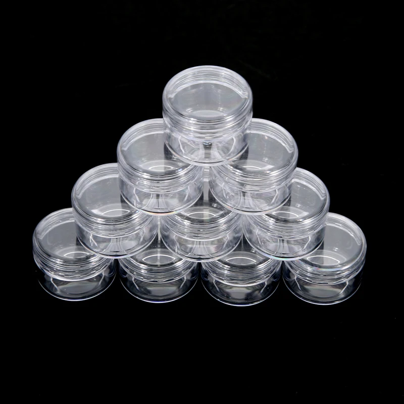  10Pcs/Lot 5g Capacity Mini Clear Empty Bottles Cosmetic Eyeshadow Makeup Face Cream Container Jar P
