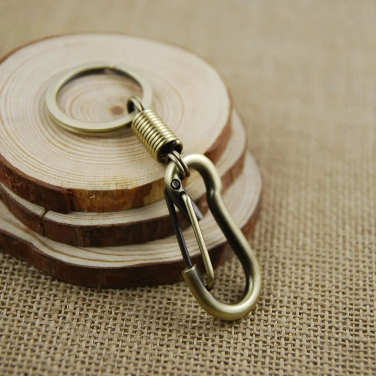 Высоко Качественный Карабин брелок держатель Ретро талии брелок для ключей кольцо для ключей Ретро chaveiro llaveros Хомбре - Цвет: bronze