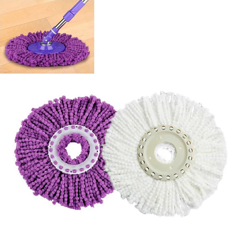 2Colors Replacement Microfiber Circular Mop Head Refill For Magic Hurricane Spin Mop 360 degree