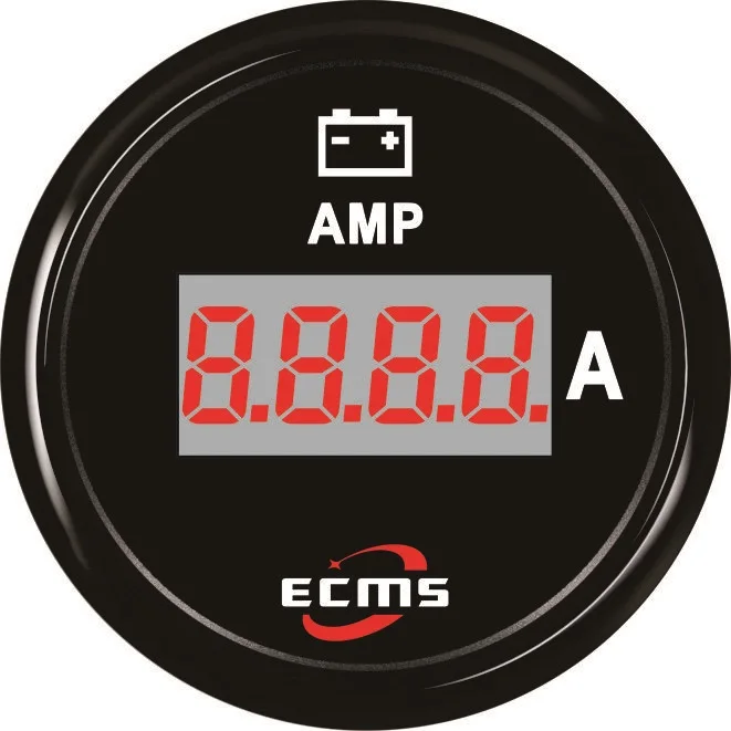 Marine Digital Amperemeter With Current Pick-Up Unit 150A 52mm Black Bezel 800-00170 marine boat car truck amperemeter with current pick up unit 150a 75mv 9 32vdc 52mm 316l gold bezel black dial pma2 bg 150