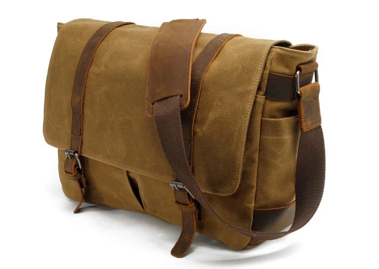 Front Display of Woosir Waterproof Waxed Canvas Bag