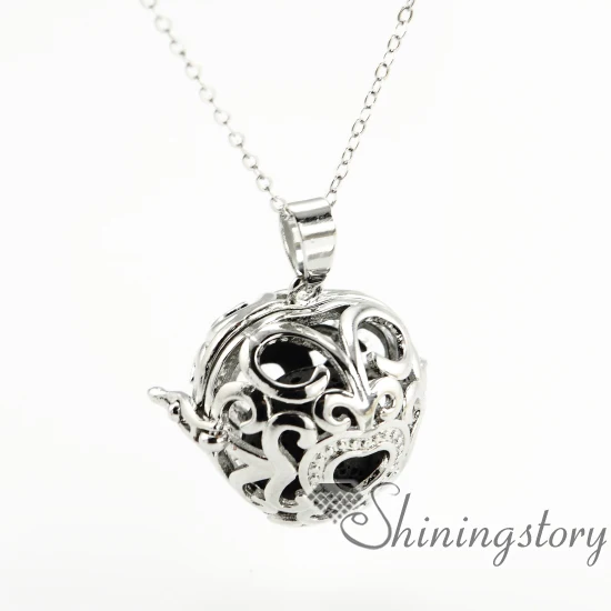 heart openwork essential oil diffuser necklace diffuser locket