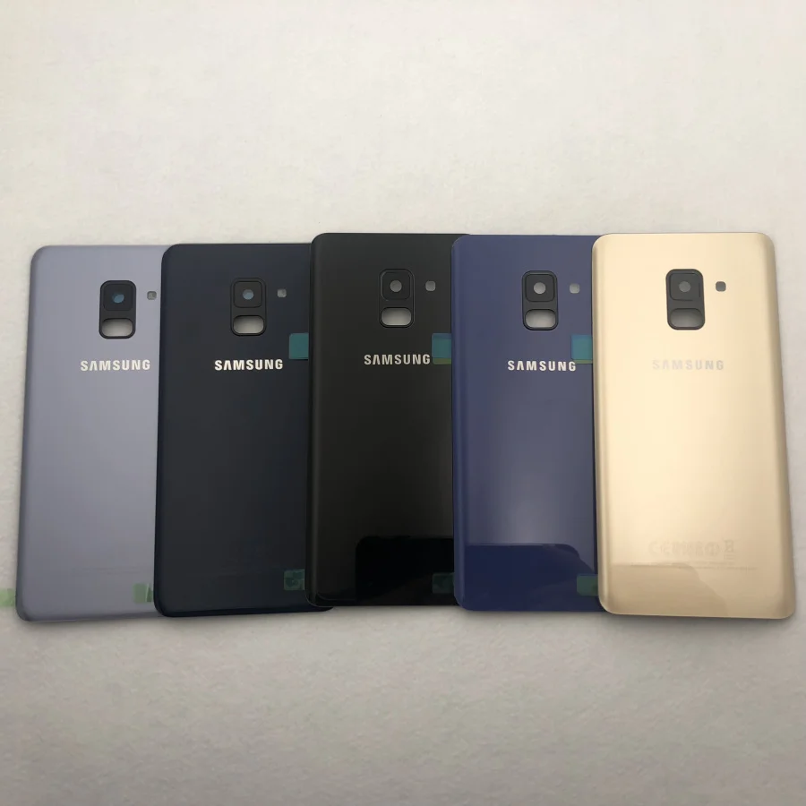 Для samsung Galaxy A8 Plus A730 A730F SM-A730F задняя крышка корпус стекло задняя крышка батарея Замена+ наклейка