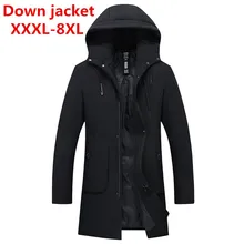 big sizeThick Down Jacket New Long Winter Down & Parkas Warm Fashion Business White Duck Down Jackets And Coats Brand Clothing