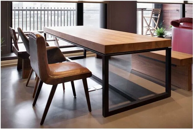 European Solid Wood Dining Table Rectangular Tables European Solid Wood Dining Table Rectangular Tables Combination Of Small Size Wrought Iron