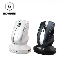 Беспроводная перезаряжаемая мышь USB 2,4 ГГц 1600 dpi, оптическая мини-игровая мышь и usb-хаб для компьютера, настольного ноутбука