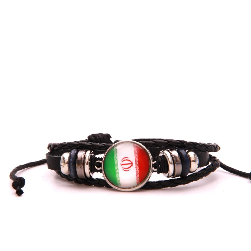 Drop Shipping Soccer ball Wristband Jewelry Infinity Love Iran Russia