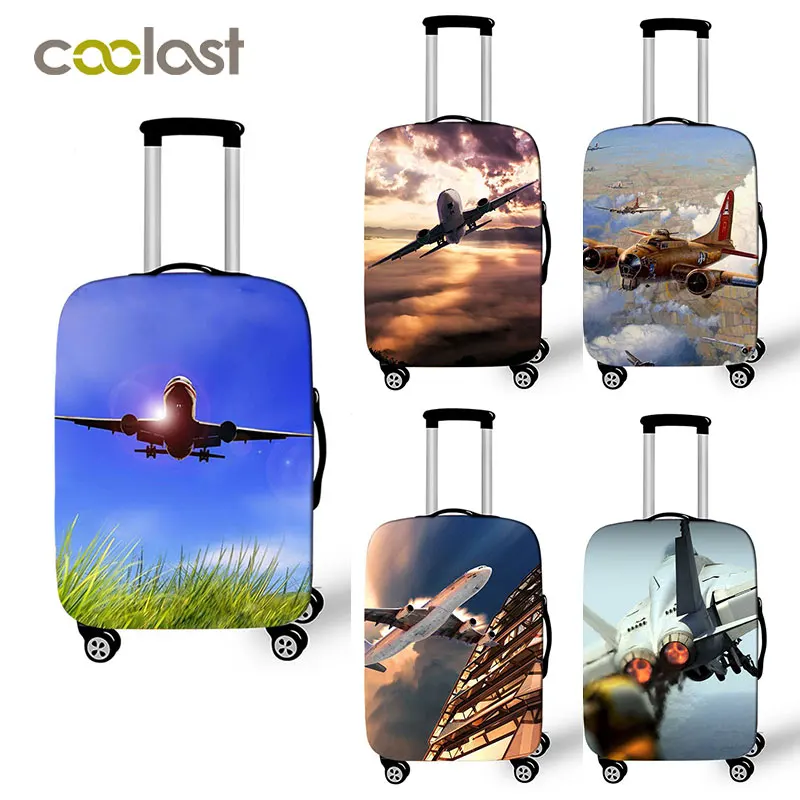 Cool Airplane Luggage Cover Aircraft Helicopter Trolley Suitcase