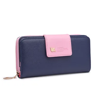 

New Bird Pattern Women Wallet Ladies Long Design Hasp Zipper Purses Clutch Change Coin Card Holders PU Leather Wallets Carteras