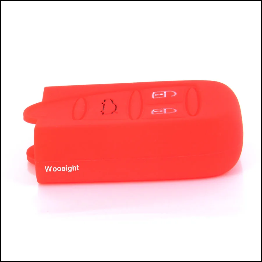 1Pc 4 Colors Fashion 3 Button Silicone rubber Key Case Cover Remote Key Shell For Alfa Romeo 159 Brera 156 Q4 GT 946 Spider (2)