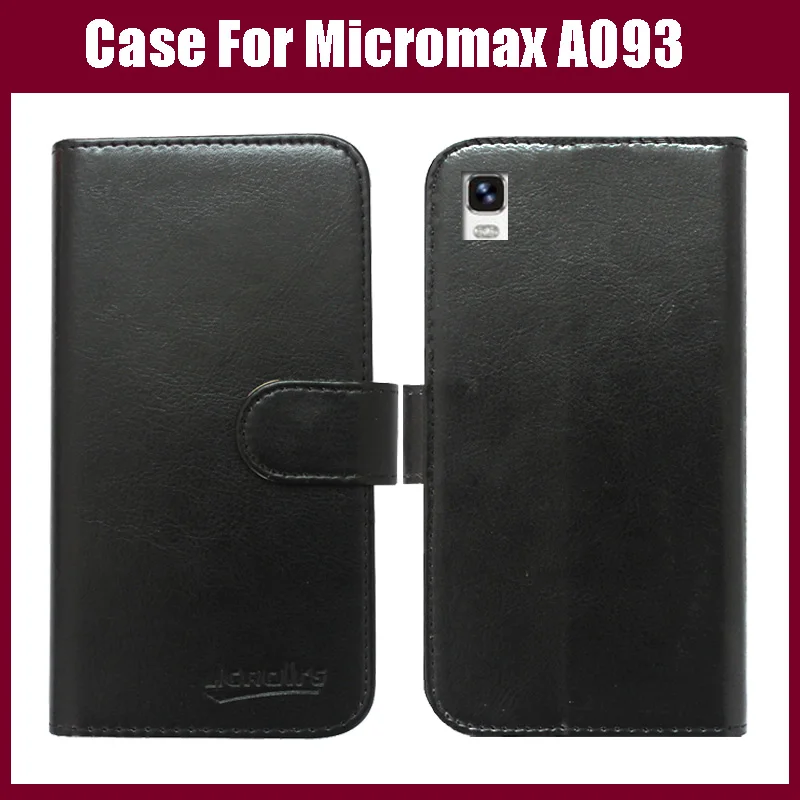 Micromax A093 чехол высокого качества 6 цветов Новое поступление кожаный чехол-книжка
